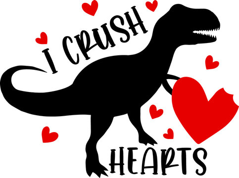I Crush Hearts Vector, Valentine File