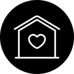 home sweet home glyph icon