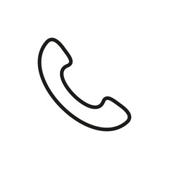 Handset Call icon vector illustration. line style Phone or telephone.