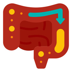 diarrhea flat icon