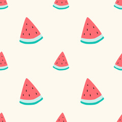 seamless pattern of watermelon fruits