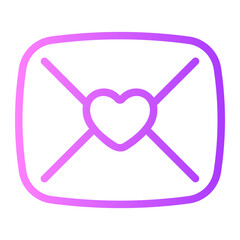 love letter gradient icon