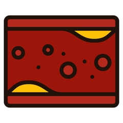 cholesterol filled outline icon