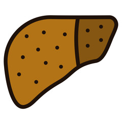 cirrhosis filled outline icon