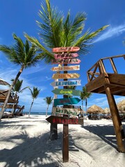 Punta Cana Beach Sign - obrazy, fototapety, plakaty