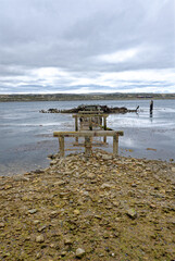 Fototapeta na wymiar Port Stanley - Old harbour - Falkland Islands