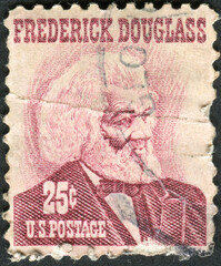USA - CIRCA 1965: A stamp printed in USA shows Frederick Douglass
