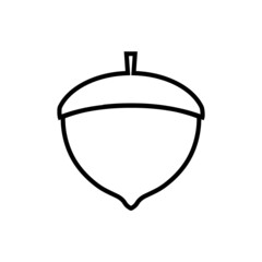 Acorn line icon, beauty vector logo isolated on white background