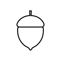 Acorn line icon, beauty vector logo isolated on white background