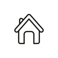 Home or House icon illustration. Line style homepage symbol.