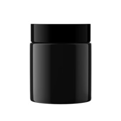 100g plastic jar cosmetic black container isolated