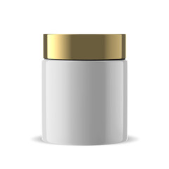 100g plastic jar cosmetic white isolated