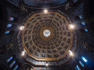 Siena Cathedral Interior of the Dome or Cupola in Tuscany, Italy also called Duomo di Siena
