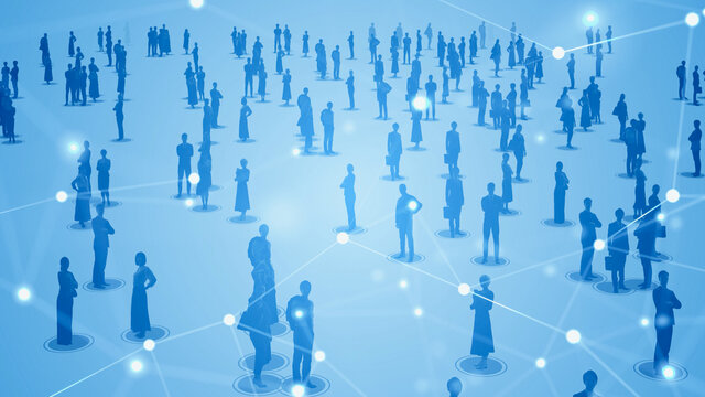 Human network concept. Social network.
