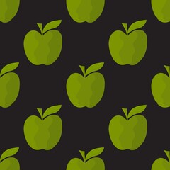 Seamless fruit pattern with apples for gifts