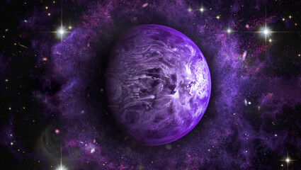 Alien planet in space. Elements of this image furnished by NASA.