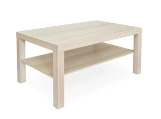 White wooden coffee table