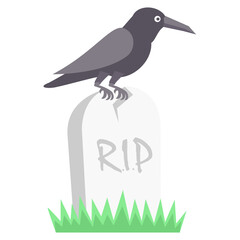 Grave With crow
