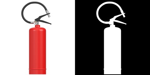 3D rendering illustration of a fire extinguisher - obrazy, fototapety, plakaty