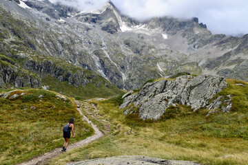 Fototapeta na wymiar Alpes montagnes cimes enneigées