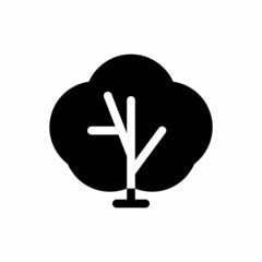 Tree vector icon, tree silhouette design