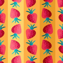 Fruit seamless strawberry pattern for fabrics and textiles and packaging and gifts and cards and linens 