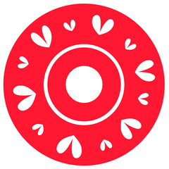 Romantic Donut wheel icon