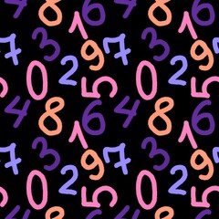 Kids seamless pattern with numbers for kids and fabrics and textiles and packaging and gifts and cards and linens 