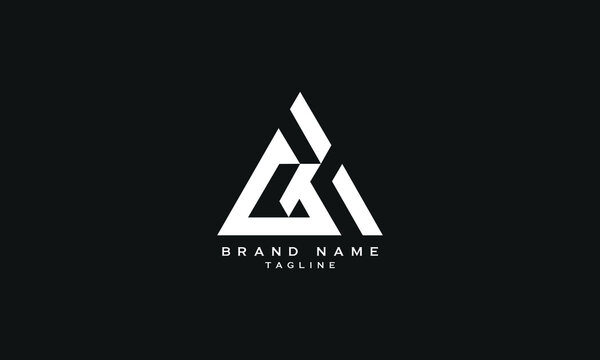 GHT, GT, TG, Abstract initial monogram letter alphabet logo design