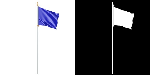 3D rendering illustration of a flag