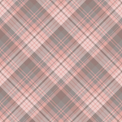 Seamless pattern in pink and gray colors for plaid, fabric, textile, clothes, tablecloth and other things. Vector image. 2