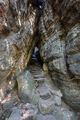 Sächsische Schweiz - Felsenlabyrinth - enge Felsspalten