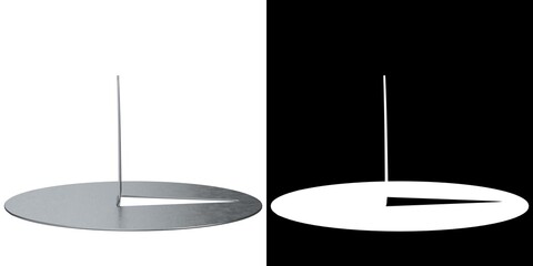 3D rendering illustration of a flat head pushpin