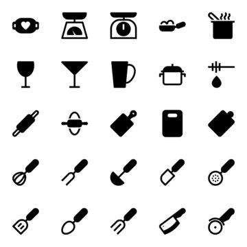 Glyph icons for kitchen.