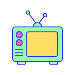 Television Vector icon which is suitable for commercial work and easily modify or edit it

