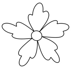 Flower vector, floral vector illustration, flower line art