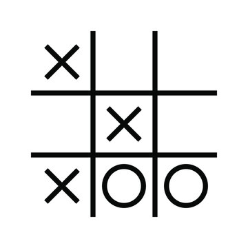 Tic Tac Toe Icon. Simple Vector Illustration