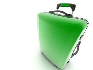 suitcase on a white background.3d Render Illustration.