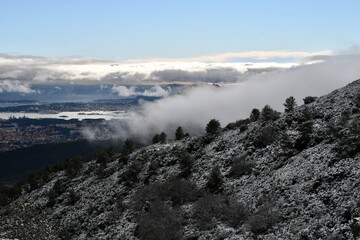 Toulon Mont caume sous la neige