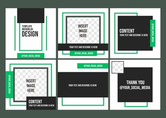 Carousel template with vector file for your digital content