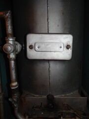 Gas heating equipment. Old gas boiler. - 479155955