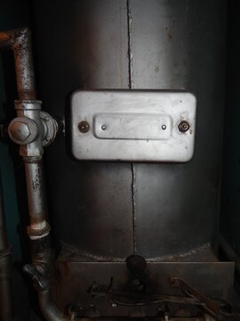 Gas Heating Equipment. Old Gas Boiler.