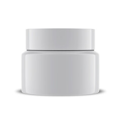 50g plastic jar cosmetic container white isolated