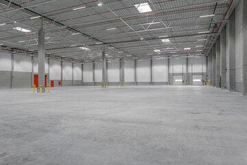 logistics hall new empty interior