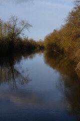 The Aff river at la Gacilly. The 5th January 2021, La Gacilly, Morbihan, France.