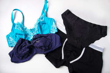 womens bra and seamless womens panties. Men's cotton boxer shorts