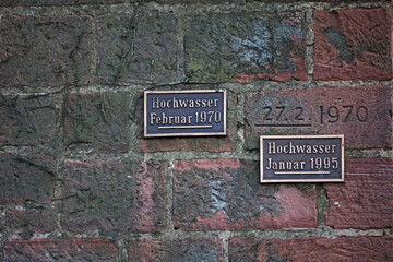 Historische Hochwasserstände Mains