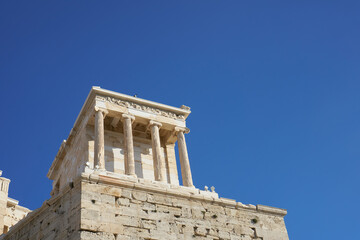 Abstract photography of Propylaea in Athens Acropolis.