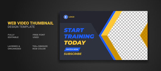 Youtube thumbnail and web banner template