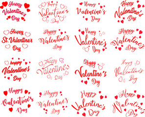 Valentine vector illustration design set